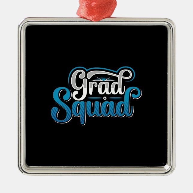 Geschenk für Lehrer | Glad Squad Ornament Aus Metall (Vorne)
