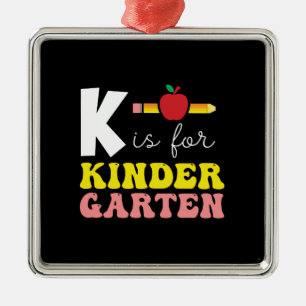 Geschenk für Lehrer   K ist für Kinder Garten Ornament Aus Metall
