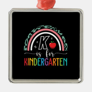 Geschenk für Lehrer K ist für Kindergarten Ornament Aus Metall