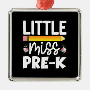 Geschenk für Lehrer Little Miss Pre K Ornament Aus Metall