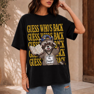 Geschenk für Lehrer, Lustiger Waschbär Zurück zur T-Shirt