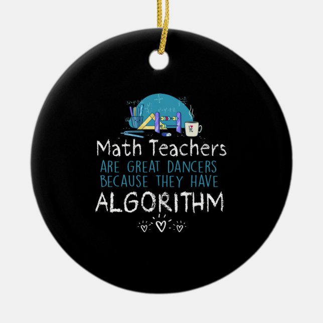 Geschenk für Lehrer | Mathematiklehrer - Algorithm Keramik Ornament (Vorne)