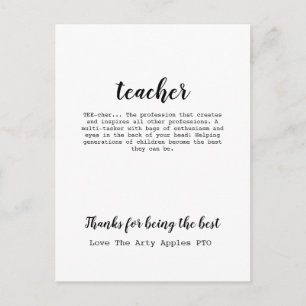 Geschenk für Lehrer Postkarte