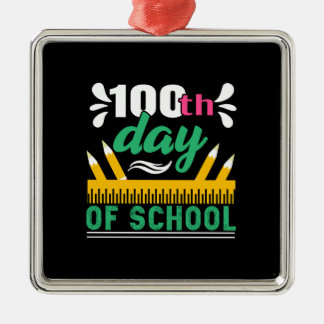 Geschenk für Lehrer | Schultag 100 Ornament Aus Metall