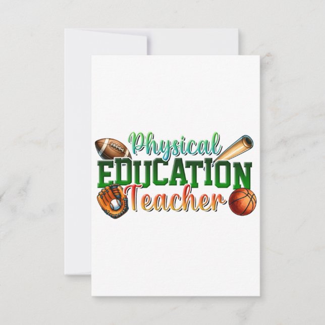 Geschenk für Lehrer | Sportlehrer Dankeskarte (Vorderseite)
