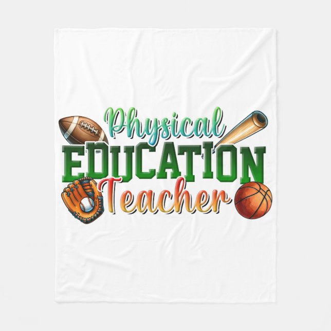 Geschenk für Lehrer | Sportlehrer Fleecedecke (Vorderseite)