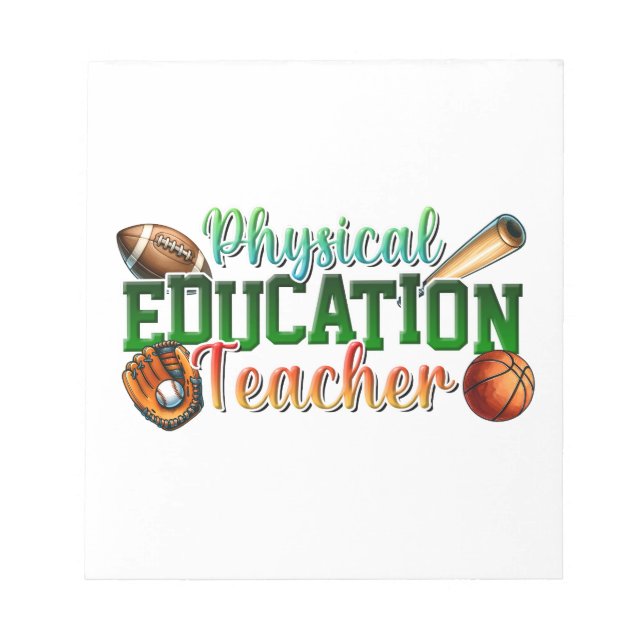 Geschenk für Lehrer | Sportlehrer Notizblock (Vorderseite)