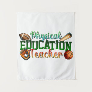 Geschenk für Lehrer Sportlehrer Wandteppich