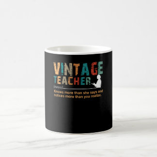 Geschenk für Lehrer | Vintager Lehrer Kaffeetasse