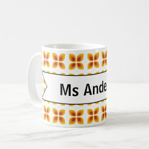 Geschenk für Lehrer zum Jahresende Farbige Retro-B Kaffeetasse