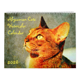 Geschenk für Liebhaber der wunderschönen Abessinie Kalender