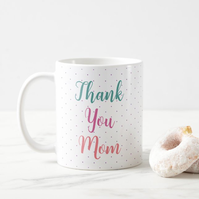 Geschenk für Mama farbenfrohe Vorlage Moderne Eleg Kaffeetasse (Mit Donut)
