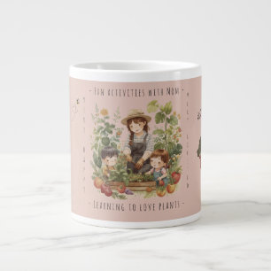 Geschenk für Mama, Gartenarbeit, Spaß mit Mama. Jumbo-Tasse