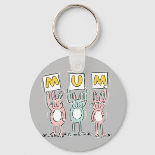 Geschenk für Mama Lustiges Hasendesign Schlüsselanhänger