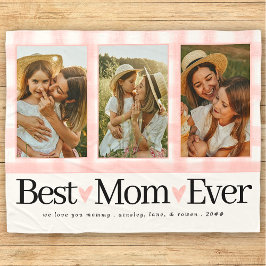 Geschenk für Mama Mütter Tag Foto Beste Mama Gingh Fleecedecke