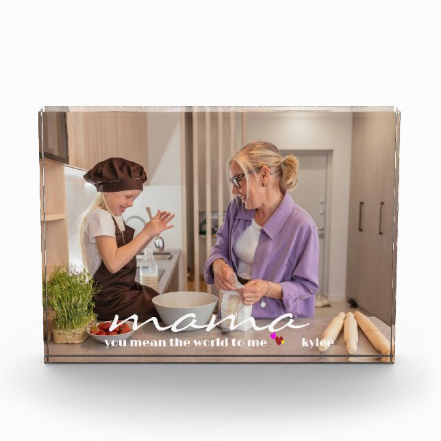 Geschenk für Mama | Personalisierter Muttertag Fotoblock (Vorderseite)