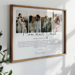 Geschenk für Mama und Vater an meinem Hochzeitstag Poster