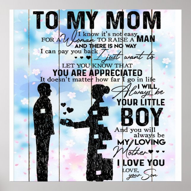 Geschenk für Mama | Zu meiner Mutter das beste Ges Poster (Vorne)