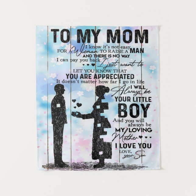 Geschenk für Mama | Zu meiner Mutter das beste Ges Wandteppich (Vorderseite)