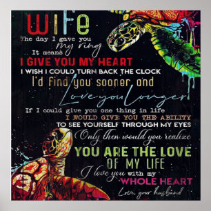 Geschenk für meine Ehefrau   Brief für Ihre Ehefra Poster