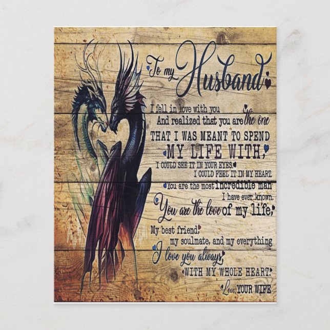 Geschenk für meinen Mann, Liebe Zitate Brief Flyer (Vorne)