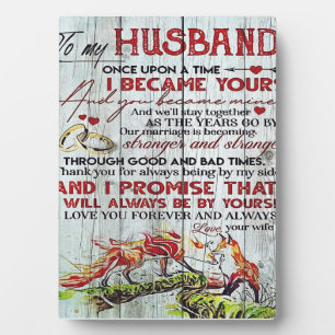 Geschenk für meinen Mann, Liebe Zitate Brief Fotoplatte