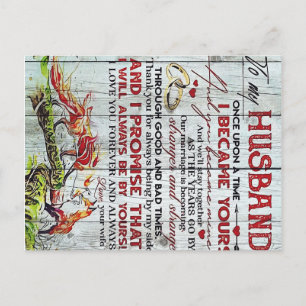 Geschenk für meinen Mann, Liebe Zitate Brief Postkarte