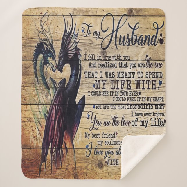 Geschenk für meinen Mann, Liebe Zitate Brief Sherpadecke (Vorderseite)