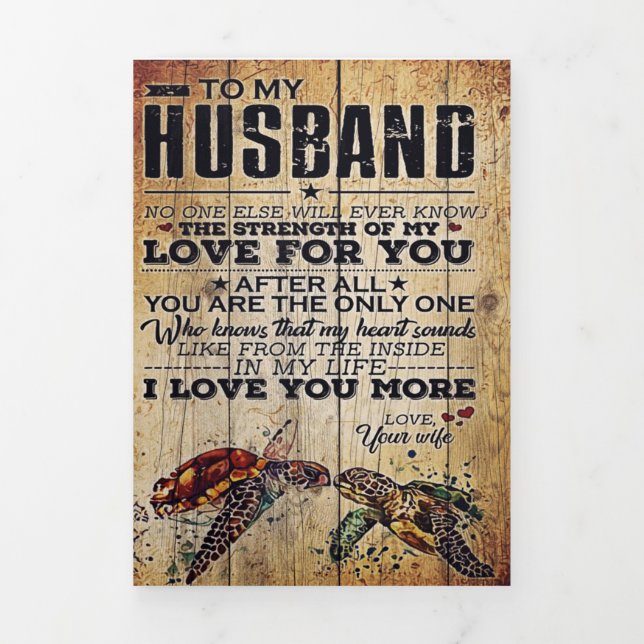 Geschenk für meinen Mann | Love Husband Letter | Dreifach Gefaltete Ankündigung (Cover)