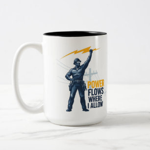 Geschenk für Meister-Elektriker - Held des Blitzes Zweifarbige Tasse
