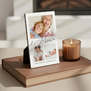 Geschenk für Mimi   Enkelkinder 3 FotoCollage Fotoplatte