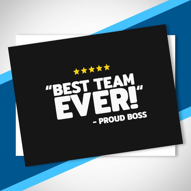 Geschenk für Mitarbeiter - Proud Boss Best Team Postkarte (Von Creator hochgeladen)