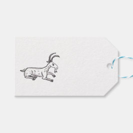 Geschenk für mittelalterliche Ziege und Mehlflecht Geschenkanhänger