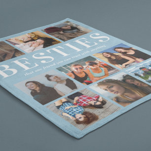 Geschenk für moderne Besties   Best Friends Blue Fleecedecke