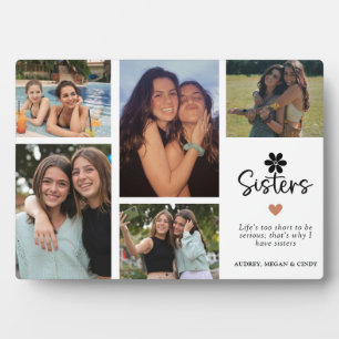 Geschenk für moderne Schwestern Fotoplatte