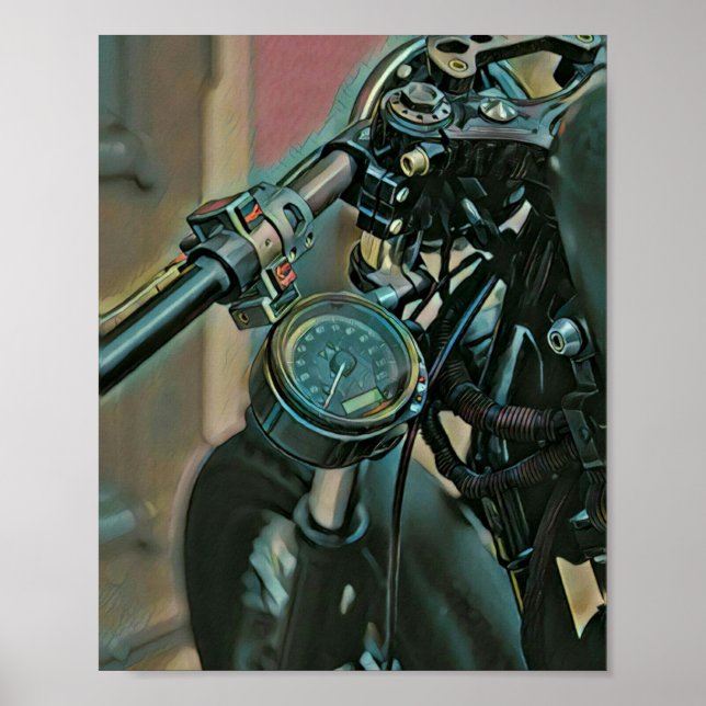 Geschenk für Motorräder Poster (Vorne)