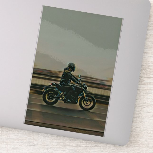 Geschenk für Motorradliebhaber Aufkleber (Detail)