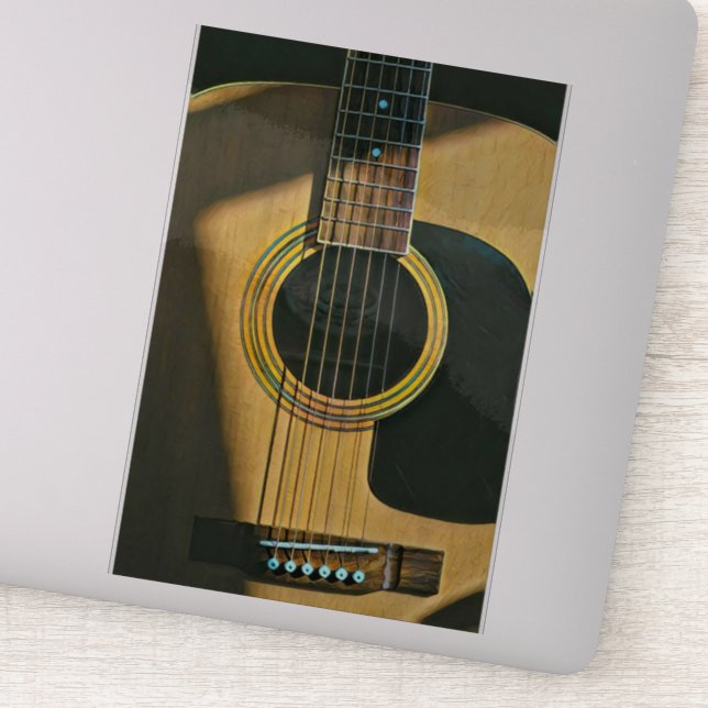 Geschenk für Musikergitarrist Aufkleber (Detail)