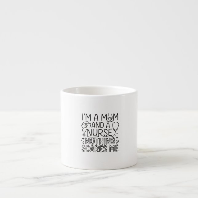 Geschenk für Mutter und Krankenschwester im Minima Espressotasse (Vorderseite)
