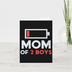 Geschenk für Mutter von 2 Söhnen von Sohn zum Mutt Karte