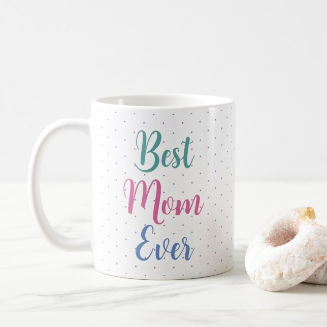 Geschenk für Mutter Vorlage Moderne elegante Farbe Kaffeetasse (Mit Donut)