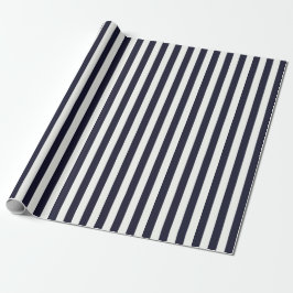 Geschenk für Navy Blue und White Strip Geschenkpapier