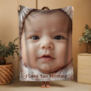 Geschenk für neue Mami Fleece-Decke Baby-Foto Fleecedecke