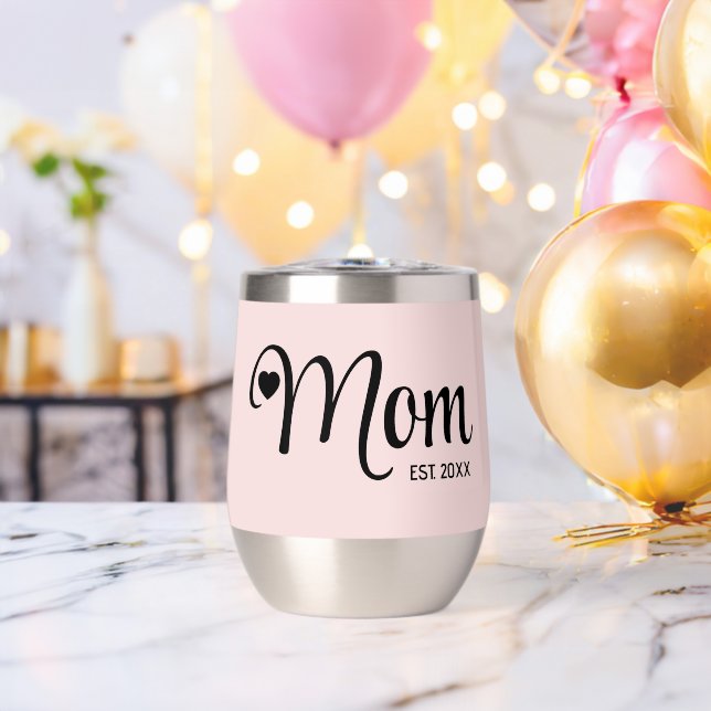 Geschenk für neue Mütter in Blush-Pink mit Schrift (Junggesellenabschied (gedreht))