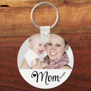 Geschenk für neue Mütter mit Schriftzug Foto-Mama Schlüsselanhänger