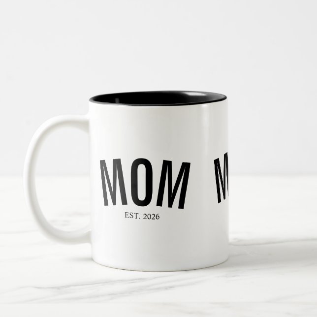 Geschenk für neue Mütter Zweifarbige Tasse (Links)