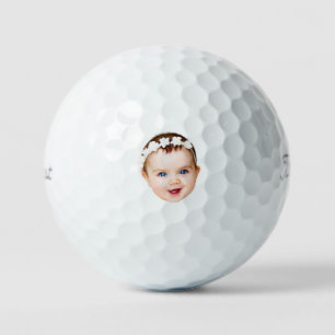 Geschenk für New Dad von Baby Custom Face Weihnach Golfball