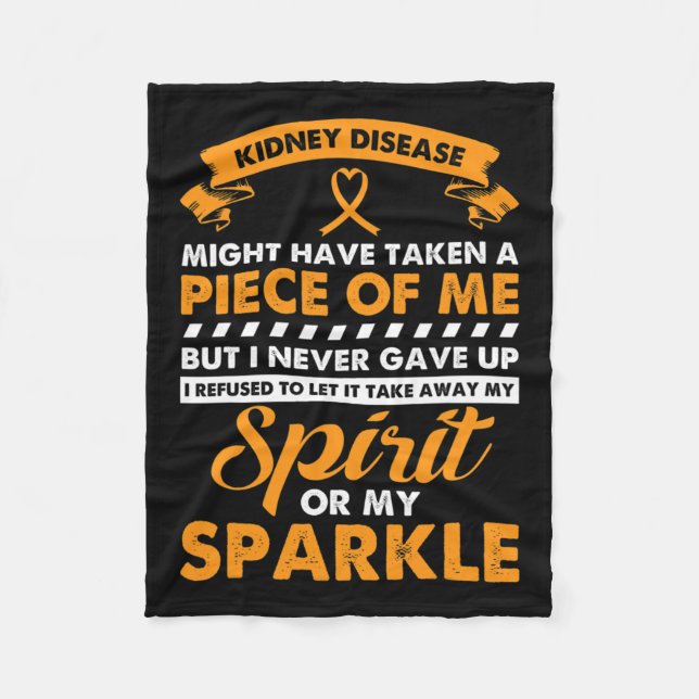 Geschenk für Nierenerkrankungen - Nierenkrebs nie  Fleecedecke (Vorderseite)