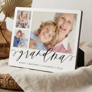 Geschenk für Oma   Enkelkinder 3 FotoCollage Fotoplatte