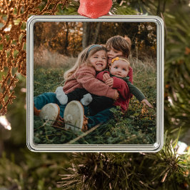 Geschenk für Oma | Großkinder Foto Weihnachten Ornament Aus Metall